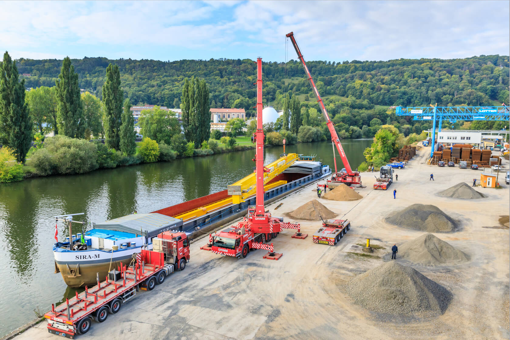 Entladung der Schiffe in Würzburg